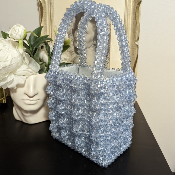 SHRIMPS Blue Beaded Antona Bag - Picture 7 of 11